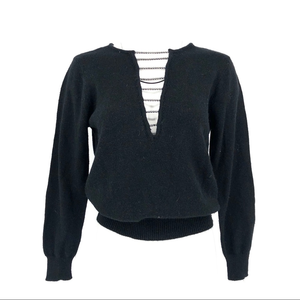 Lilly of California vintage 80s black sweater m